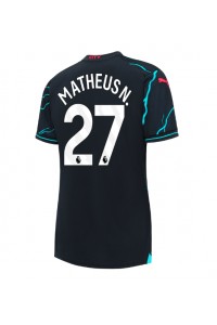 Manchester City Matheus Nunes #27 Jalkapallovaatteet Naisten Kolmaspaita 2023-24 Lyhythihainen